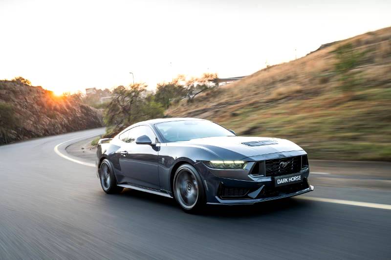 Ford Mustang Dark Horse on the road