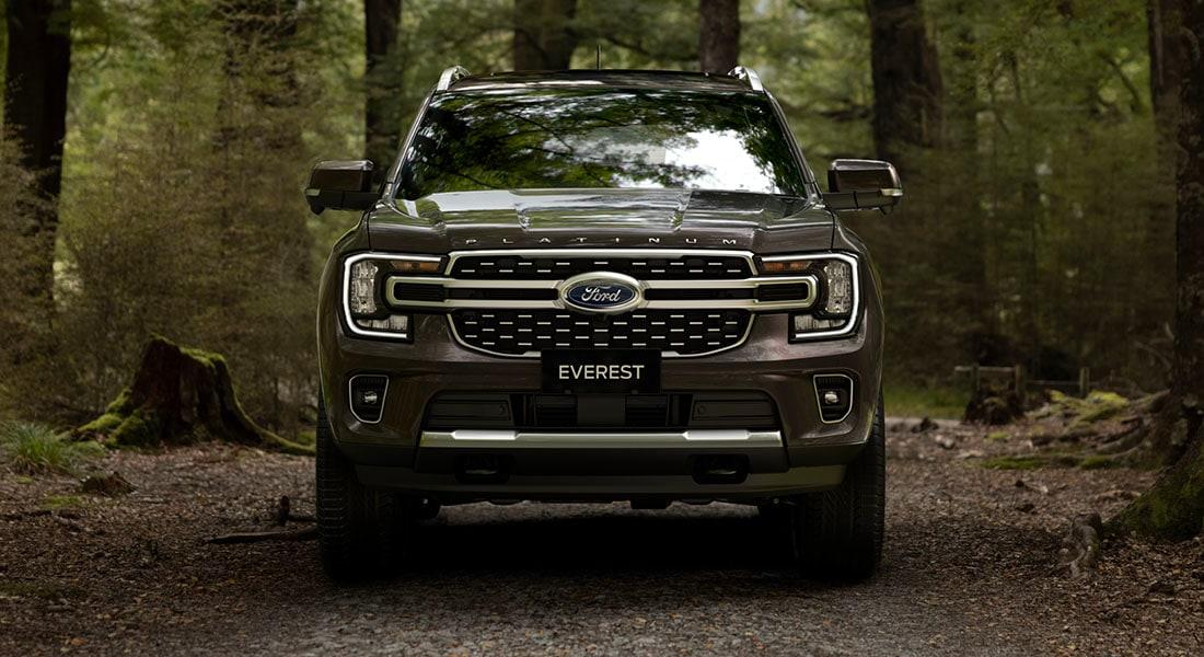 Ford Everest in a dramatic landscape